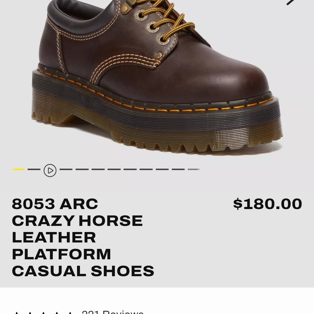 Dr. Martens Brown Platform Shoes with Rugged Soles